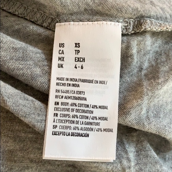 American Eagle Gray Embroidered Tank Top - Picture 4 of 5